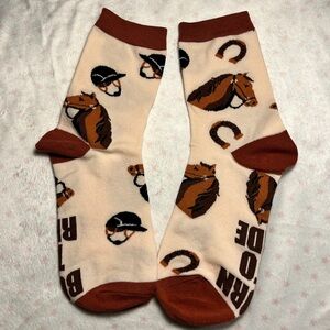 Horse Patterned Socks  - Born to Ride